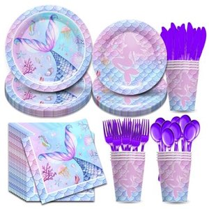 Pirottoli a Tema Sirena per Bambini, Piñata di Carta <span class=keywords><strong>e</strong></span> Articoli per la Tavola, Decorazioni di Compleanno, Coriandoli Riempibili per Gadget per Feste - Product Image 3