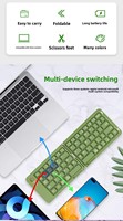 Keyboard Lipat Nirkabel Terbaru untuk Laptop, Ponsel, dan Penggunaan Kantor, Mini dan Portabel