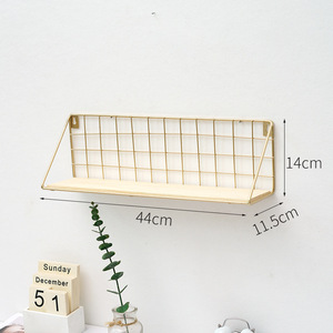 Factory Supply Cheap Home Installs the Float <strong>Shelf</strong> That Mount on the Wall <strong>Plain</strong> <strong>Metal</strong> Wind Floats a Set of Wooden Display Rack - Product Image 4