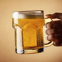 Custom Hoegaard Hexagon Bier- en Wijnbekers Verdikte Transparante Handgreep Mokken 450ml Vaatwasserbestendig Modern Design voor Drinken