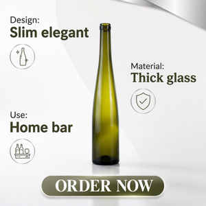 Bouteille de vin Hock en verre vert foncé de 750 ml, vide, style <span class=keywords><strong>Alsace</strong></span>, avec bouchon, vente en gros - Product Image 1