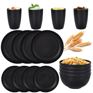 <span class=keywords><strong>Vaisselle</strong></span> <span class=keywords><strong>de</strong></span> cuisine 24 pièces <span class=keywords><strong>de</strong></span> qualité supérieure incassable au micro-ondes, ensemble <span class=keywords><strong>de</strong></span> <span class=keywords><strong>vaisselle</strong></span> en plastique avec paille <span class=keywords><strong>de</strong></span> blé <span class=keywords><strong>pour</strong></span> <span class=keywords><strong>8</strong></span> <span class=keywords><strong>personnes</strong></span> - Product Image 5