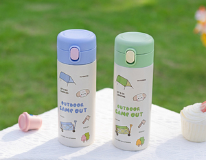 380ml Stainless Steel Portable Water <b>Bottle</b> with Insulation for Both Hot and Cold Drinks, Simple Design - Product Image 3