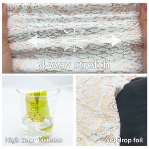 사용자 정의 빛나는 뱀 피부 동물 인쇄 메탈릭 호일 4 방향 스트레치 나일론 스판덱스 니트 패브릭 수영복 체조 착용 직물 - Product Image 2