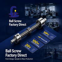 Vis à billes DFU2510 à double écrou, précharge élevée, rigidité supérieure, remplacement 1:1 des vis à billes de marque importée pour machines-outils CNC