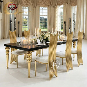 Chaises de restaurant modernes de luxe en acier inoxydable avec dossier haut et revêtement en velours pour l'extérieur - Product Image 5