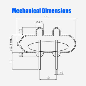 GBeelee SW-2004 Quecksilber-Neigungsschalter Schutz-Detektion Einseitig 20V Glas 2A 500.000 Zyklen - Product Image 3