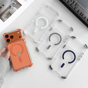 Custodia <span class=keywords><strong>Trasparente</strong></span> Antiurto con Ricarica Wireless 2 in 1 in TPU e PC per <span class=keywords><strong>iPhone</strong></span> 16/17 Pro Max - Product Image 1