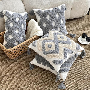 Innermor nouveauté Boho décoration de la maison rayé gris blanc mode coton broderie housse de coussin chauffé nordique <span class=keywords><strong>Geo</strong></span> chambres - Product Image 2