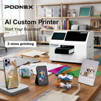 Impresora Digital Automática de Inyección de Tinta UV CMYK Todo en Uno PodNEX A3 DX7, 2400 DPI, para Impresión de Carcasas de Plástico para Teléfonos/AirPods, Compatible con Android