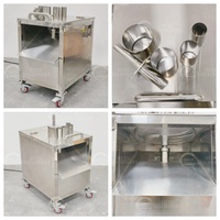 Automatische commerciële ananas schil- en snijmachine set voor fruitverwerkingslijn, optionele snijgroottes van 1-8 mm, op maat gemaakt.