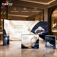 Boîte à lumière LED TIANYU SEG, cadre en aluminium portable, graphisme en tissu rétroéclairé, environnement de salon professionnel