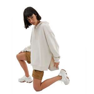 Sweat-<span class=keywords><strong>shirt</strong></span> à capuche Oversized pour <span class=keywords><strong>femme</strong></span>, Sweat-<span class=keywords><strong>shirt</strong></span> féminin, coloré, épaules tombantes, tendance - Product Image 4