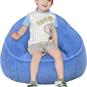 Giving Tree <b>Kids</b> Beanbag <b>Sofa</b> Chair Soft Plush Blue For Children 3 Years And Above - Product Image 1