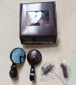 HF BENMA Scooter électrique <span class=keywords><strong>Cafe</strong></span> <span class=keywords><strong>Racer</strong></span> pièces et accessoires <span class=keywords><strong>de</strong></span> moto CNC barre ronde fin <span class=keywords><strong>guidon</strong></span> rétroviseur latéral - Product Image 3