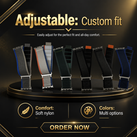 Bracelet de montre en nylon double face, boucle réglable personnalisée pour Apple Watch, bracelet sportif et tendance