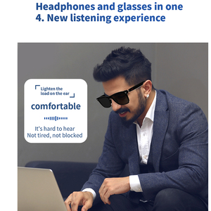 Lunettes <span class=keywords><strong>de</strong></span> <span class=keywords><strong>soleil</strong></span> intelligentes filtrant la lumière bleue 3D avec micro et haut-parleurs intégrés, assistant tactile et vocal, matériel VR, écran <span class=keywords><strong>virtuel</strong></span> <span class=keywords><strong>de</strong></span> 50 à 80 pouces - Product Image 5
