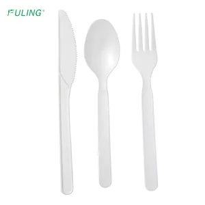 FULING Supplier Disposable Utensils Eco Friendly Compostable Forks Spoons Knives Cutlery Biodegradable