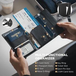 Nueva Bolsa para Pasaporte, Porta Identificación Multifuncional, Soporte para Teléfono, Organizador de Pasaportes Portátil para Boletos de Viaje - Product Image 2