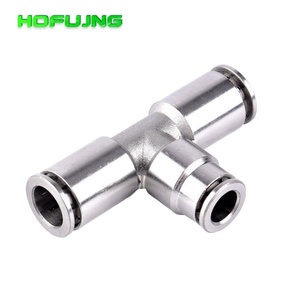 PEG 304 Stainless Steel Trachea <b>Quick</b> <b>Connector</b> <b>Quick</b> Plug Fittings Pneumatics Tee Variable Diameter Joint Butt Joint Component - Product Image 4