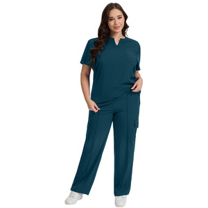 Tenues médicales pour femmes, grandes tailles, infirmières et médecins, vêtements de laboratoire hospitalier, col en V, uniforme médical personnalisable avec logo. - Product Image 5