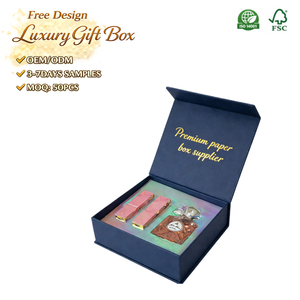 Caja de Regalo Plegable de Papel Premium de Fábrica, con Impresión Personalizada en Lámina Dorada, Materiales Biodegradables para Set de Regalo - Product Image 1