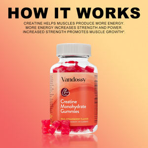 Gommoso di creatina a marchio privato Vandossy OEM con <span class=keywords><strong>BCAA</strong></span>, L-carnitina, taurina e vitamina B12-integratore di caramelle morbide - Product Image 2