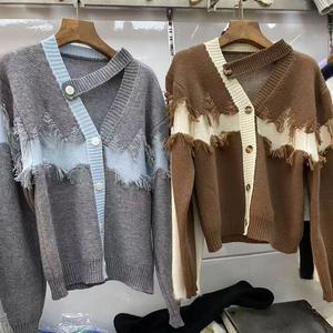 Cárdigan de un solo botón elegante para mujer al por mayor, prendas de punto bonitas y cómodas con nuevas características y diseño de borlas de abrigo - Product Image 6