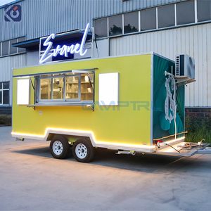CAMPTRL CE DOT Certified Square Food Trailer Mobile Coffee Bakery Food Truck Street Coffee Bar with LED Light for Europe USA - Product Image 2