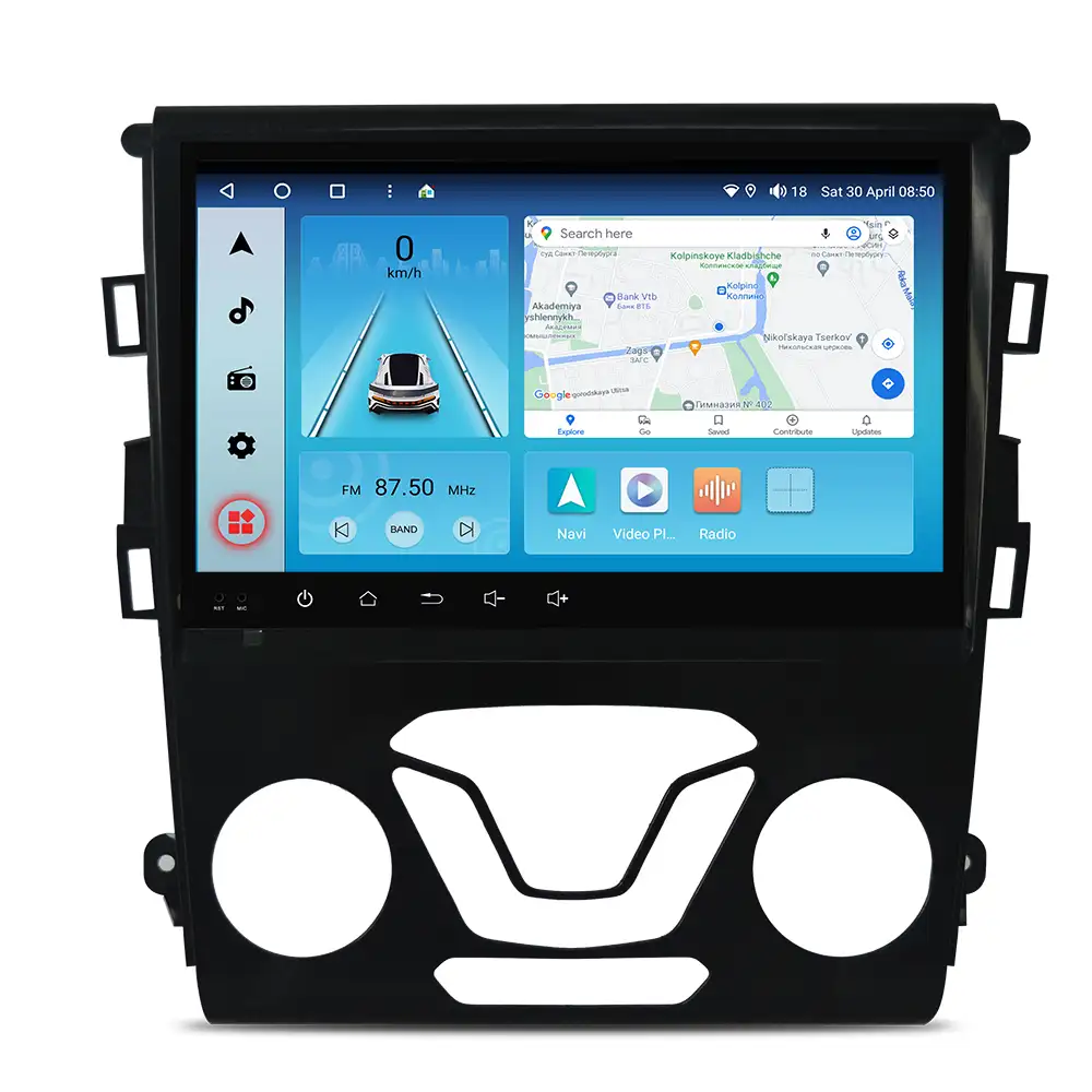 Autoradio Android 12, Navigation GPS, lecteur DVD, stéréo, système multimédia, unité centrale, encastrable, pour voiture Ford Mondeo (2013 — 2015)
