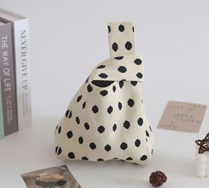 Bolso de Mano de Diseño Moderno para Mujer, con Patrón de Rayas, para Viajes y Compras, Tejido - Product Image 1