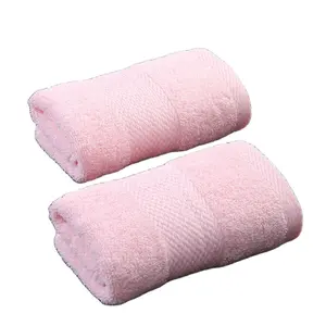 粉色手巾定制Logo批发干净纯棉面布100% 棉浴自有品牌供应商优质毛巾