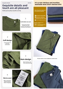 Áo thun len merino 100% cao cấp 16,5um với lớp nền khô nhanh cho những cuộc phiêu lưu ngoài trời cực đỉnh cho hiệu suất chuyên nghiệp - Product Image 3