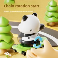 Pendentif Panda Dansant en Plastique à Remonter, Style Chinois, Jouet pour Enfants, Figurine de Skateboard à Tirer en Arrière