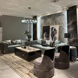 Salon en cuir de style moderne, canapés lumineux de luxe, <span class=keywords><strong>canapé</strong></span> sectionnel 1 + <span class=keywords><strong>2</strong></span> + 3 <span class=keywords><strong>places</strong></span>, <span class=keywords><strong>canapé</strong></span> chesterfield en tissu <span class=keywords><strong>nubuck</strong></span>, ensemble de meubles - Product Image 1