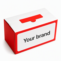 Boîte cadeau personnalisée avec logo, bande détachable, en carton kraft ondulé, pour l'emballage d'anniversaires, mariages, fêtes et occasions spéciales