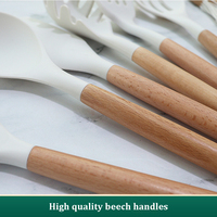 Ensemble d'ustensiles de cuisine - 12 pièces, ustensiles de cuisine en silicone, spatules résistantes à la chaleur, ustensiles de cuisine antiadhésifs