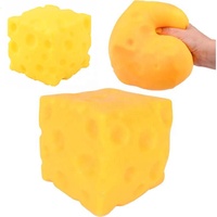 Jouet anti-stress souple en forme de cube de fromage à presser, fraise, à remontée lente, pour enfants et adultes, vente en gros, jouet promotionnel, best-seller