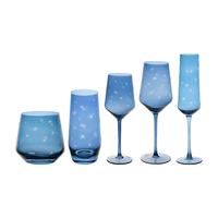 Fabricant de verrerie artisanale Verre à vin rouge coloré pulvérisé avec un design unique comme verres à vin colorés Cadeau