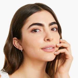 Pendientes de Aro de Plata de Ley 925 de Lujo con Diamantes de Moissanita de Corte Redondo para Mujer, Regalo Elegante, Diseño Atemporal, Acabado Duradero, Joyería - Product Image 2