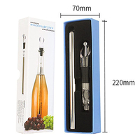 Accessoires de bar portables, refroidisseur de vin, bâton pour bouteille de vin, bâton à vin froid en acier inoxydable