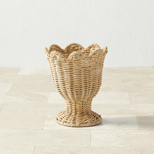 Minimalism Scallop Hand-woven Rattan <b>Decorative</b> <b>Vase</b> Rattan Table <b>Vase</b> Meticulous From Vietnam Factory - Product Image 5