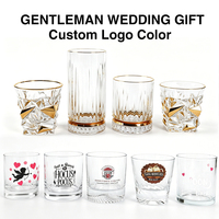 Verres à whisky personnalisés gravés sans plomb, écologiques, 200 ml, base texturée, fond épaissi, logo laser personnalisé, pour entreprises