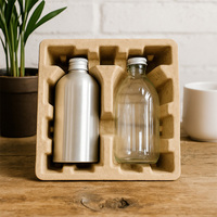 Plateau moulé en pâte à papier recyclée biodégradable et écologique, personnalisé, résistant aux chocs, pour emballage de boîtes et inserts en pâte.