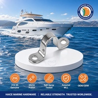 Sangle en acier inoxydable 304 pour usage maritime, plaque de fixation à œil, boucle de footman, accessoires de gréement pour yacht et bateau, 2x47,5 mm