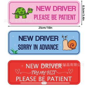 Autocollant réfléchissant pour voiture, avertissement pour nouveau conducteur, imperméable, auto-adhésif, en PVC, pour fenêtre et pare-chocs - Product Image 2