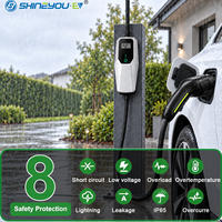 Station de recharge AC de type 2 SHINEYOU, directement de l'usine, IEC-61851-1 J1772, prise Nema 5 50 personnalisée, 32A 22KW, chargeur EV portable de niveau 2