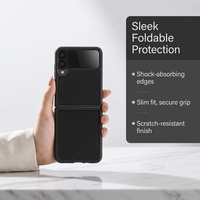 Funda Protectora Resistente para Teléfono, Diseño Plegable, TPU+PC, a Prueba de Golpes, Transparente, Protección Anticaídas