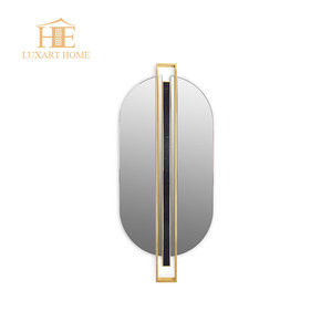 Modern Smart Hanging Full-length Art <strong>Deco</strong> Glass Bathroom <strong>Mirror</strong> Anti-fog Oval Vanity <strong>Mirror</strong> with LED Lighting - Product Image 1