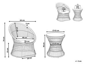 Juego de jardín de ratán impermeable moderno al por mayor, muebles de patio, sofá, mesa de bistró, silla, marco de acero para exteriores - Product Image 4
